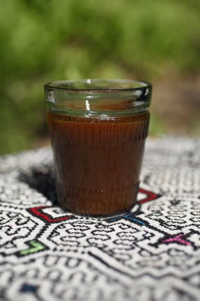 A glass of Ayahuasca -photo credit Adrian Fisk