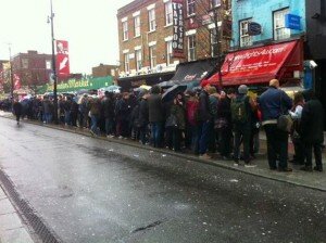 bus tube strike rain