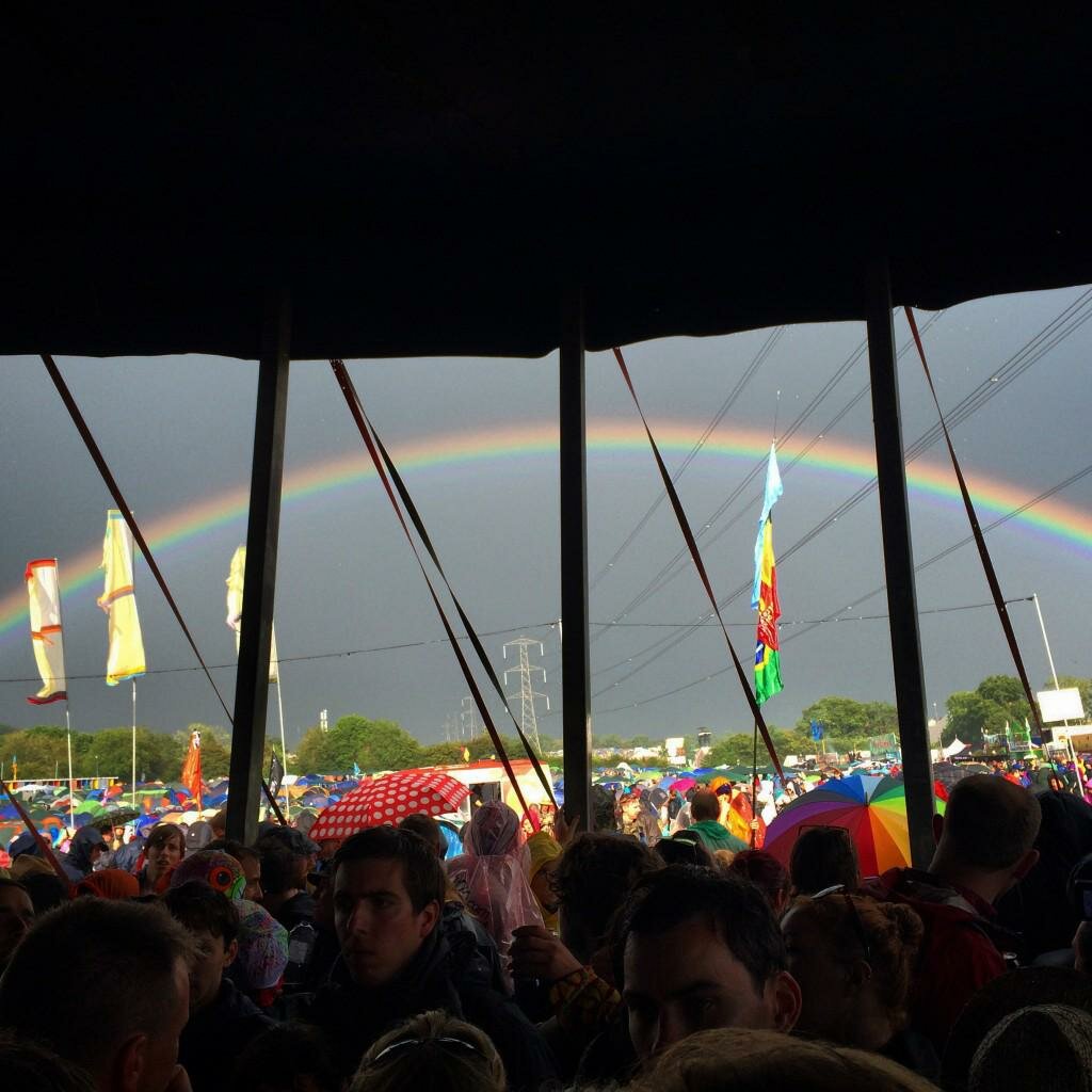 Glastonbury rainbow